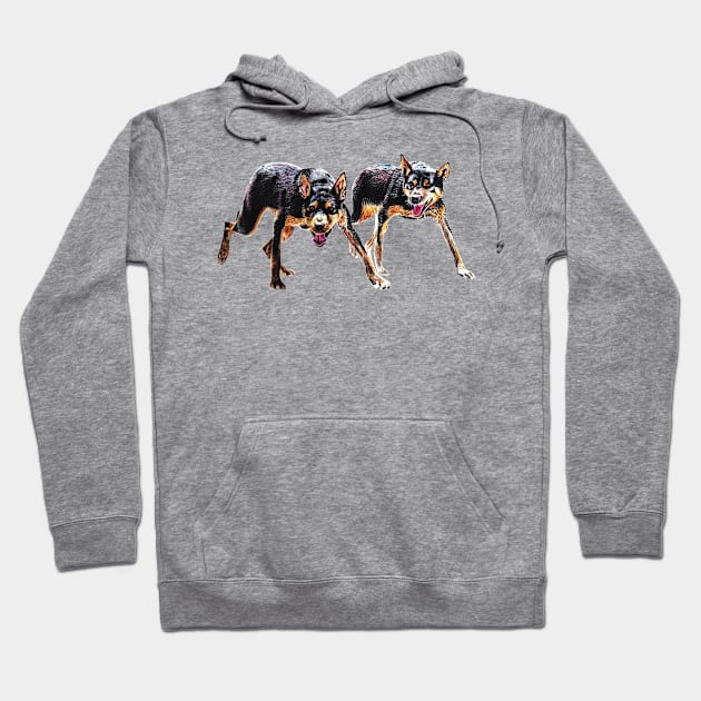 Working kelpie Hoodie by Flaxenart